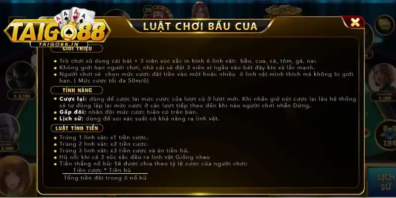 Luật chơi bầu cua 