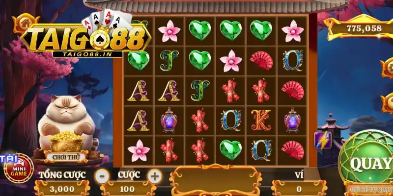 Giao diện game Mèo tài lộc GO88